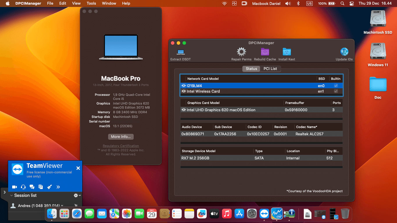 Lenovo Thinkpad X280 3rd [KabyLake R   Intel UHD 620 + PS2]   OpenCore 1